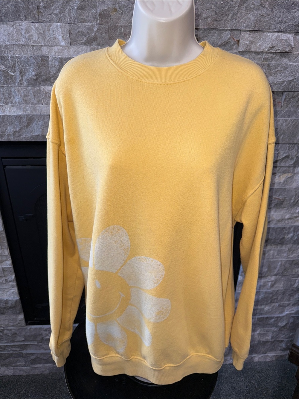 Billabong Bright Yellow Crew Neck Sweater